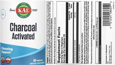 Photo of the KAL Charcoal Activated label