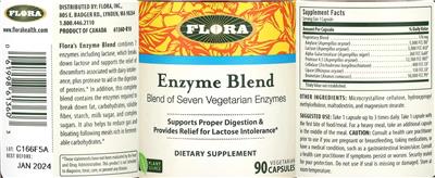 Photo of the Flora Enzyme Blend label