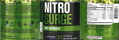 Photo of the Jacked Factory NitroSurge Pre-Workout Grape label