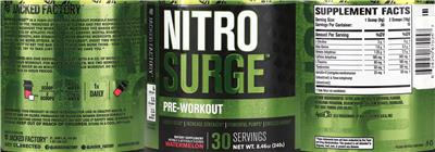 Photo of the Jacked Factory NitroSurge Pre-Workout Watermelon label