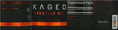 Photo of the Kaged Creatine HCl label