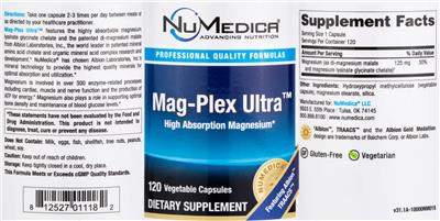 Photo of the NuMedica Mag-Plex Ultra label