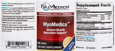 Photo of the NuMedica MyoMedica label