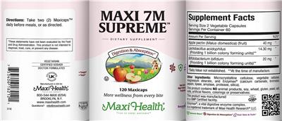 Label of Maxi 7M Supreme