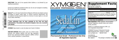 Photo of the XYMOGEN SedaLin label