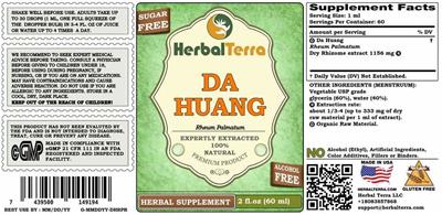 Photo of the Herbal Terra Da Huang Sugar Free Alcohol Free label