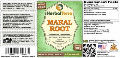 Photo of the Herbal Terra Maral Root Alcohol Free label