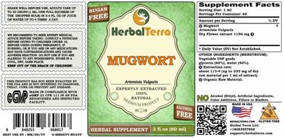 Photo of the Herbal Terra Mugwort Alcohol Free label