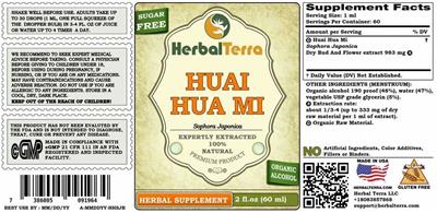 Photo of the Herbal Terra Huai Hua Mi label