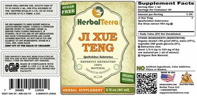 Photo of the Herbal Terra Ji Xue Teng label