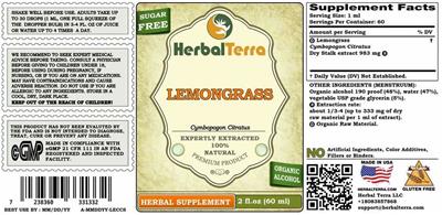 Photo of the Herbal Terra Lemongrass label