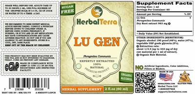 Photo of the Herbal Terra Lu Gen label