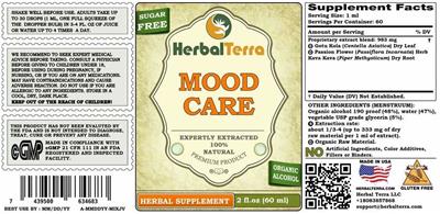 Photo of the Herbal Terra Mood Care label