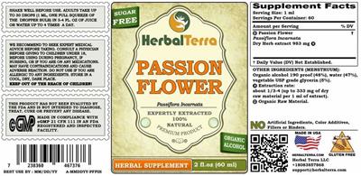 Photo of the Herbal Terra Passion Flower label
