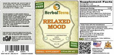 Photo of the Herbal Terra Relaxed Mood label