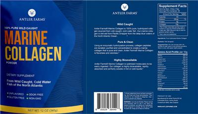 Product label for Marine Collagen Unflavored