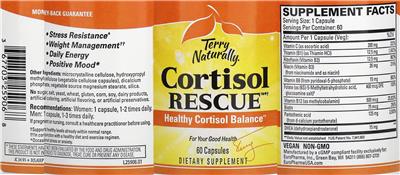 Photo of the Terry Naturally Cortisol Rescue label
