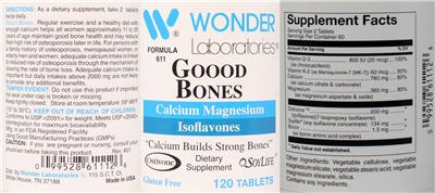 Photo of the Wonder Laboratories Goood Bones label