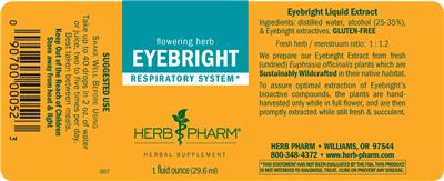 Photo of the Herb Pharm Eyebright label