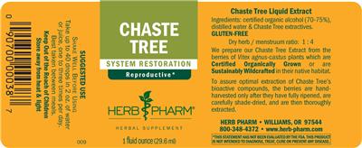 Photo of the Herb Pharm Chaste Tree label
