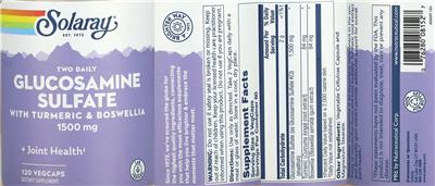 Two Daily Glucosamine Sulfate with Turmeric & Boswellia 1500 mg