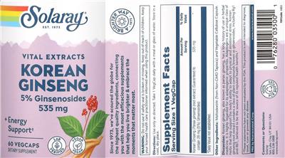 Korean Ginseng 535 mg