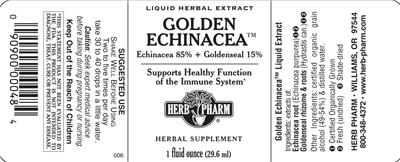 Photo of the Herb Pharm Golden Echinacea label