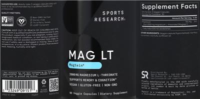 Product label for Mag LT 2000 mg