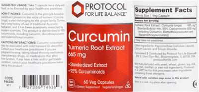 Curcumin Turmeric Root Extract 665 mg