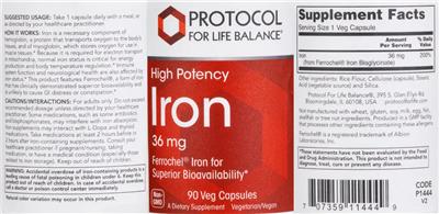 High Potency Iron 36 mg