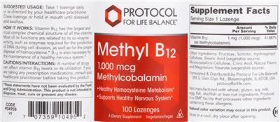Methyl B12 1,000 mcg Methylcobalamin