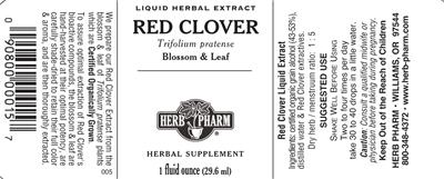 Photo of the Herb Pharm Red Clover label
