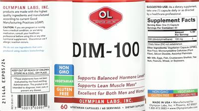 Photo of the OL Olympian Labs DIM-100 label