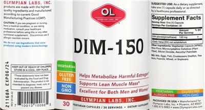 Photo of the OL Olympian Labs DIM-150 label