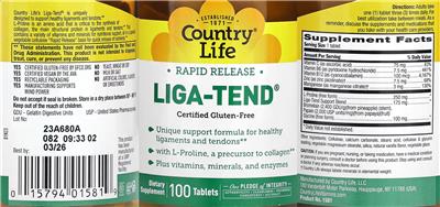 Photo of the Country Life Liga-Tend label