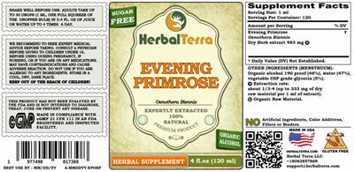 Photo of the Herbal Terra Evening Primrose label