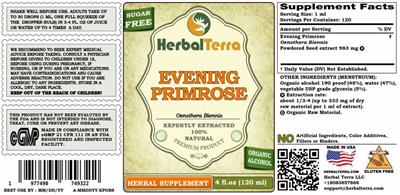 Photo of the Herbal Terra Evening Primrose label