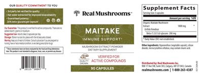 Product label for Maitake