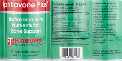 Photo of the Karuna Ipriflavone Plus label