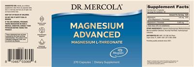 Photo of the Dr. Mercola Magnesium Advanced label