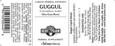Photo of the Herb Pharm Guggul label