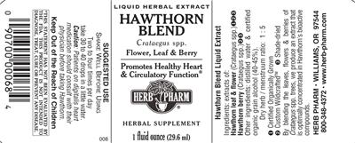 Photo of the Herb Pharm Hawthorn Blend label
