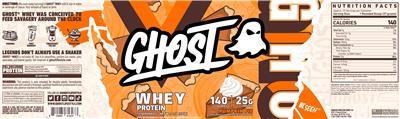 Photo of the GHOST Whey Protein Pumpkin Pie label