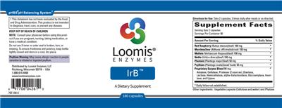 Photo of the Loomis Enzymes IrB label