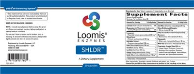 Photo of the Loomis Enzymes SHLDR label
