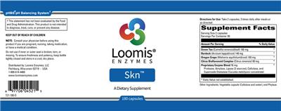 Photo of the Loomis Enzymes Skn label