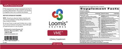 Photo of the Loomis Enzymes VME label