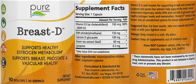 Photo of the Pure Essence Breast-D label