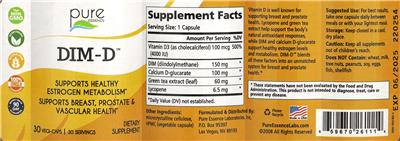 Photo of the Pure Essence DIM-D label