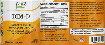 Photo of the Pure Essence DIM-D label